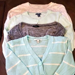 Lot of 4 cardigan sweaters